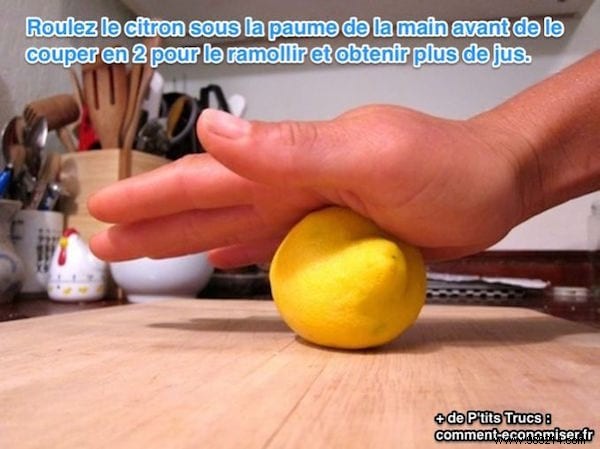 The Action To Remember To Get More Juice By Squeezing Your Lemons. 