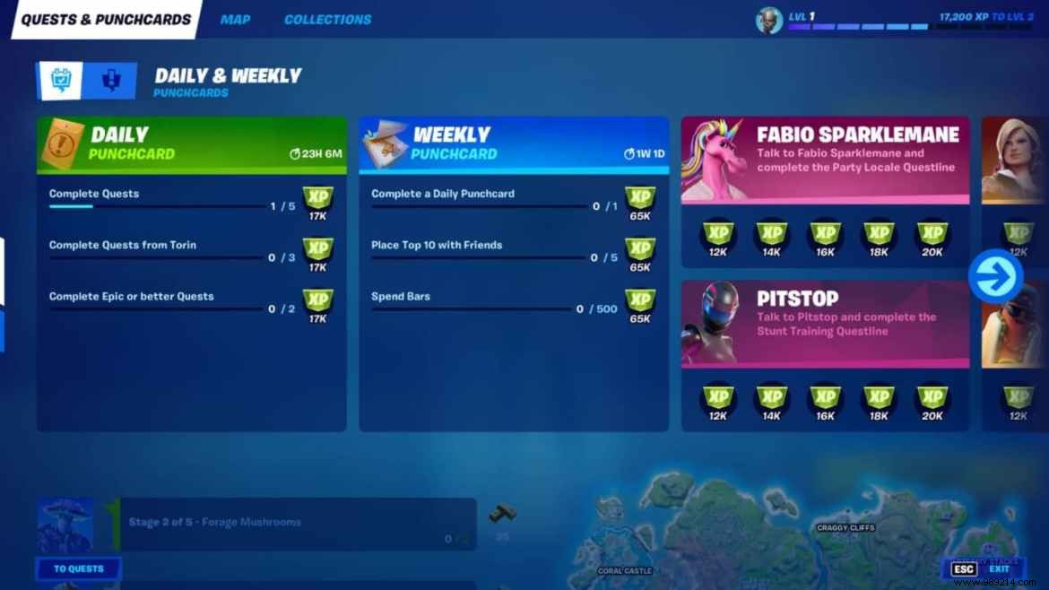 How to Complete All New Fortnite Punchcard Quests in Season 8 