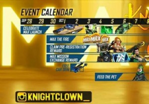 Leaked Free Fire Max event schedule ahead of official release 