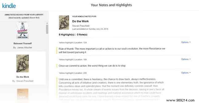 There is a better way to view Kindle notes and highlights