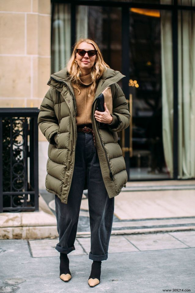 How to wear the down jacket without looking like Bibendum? 