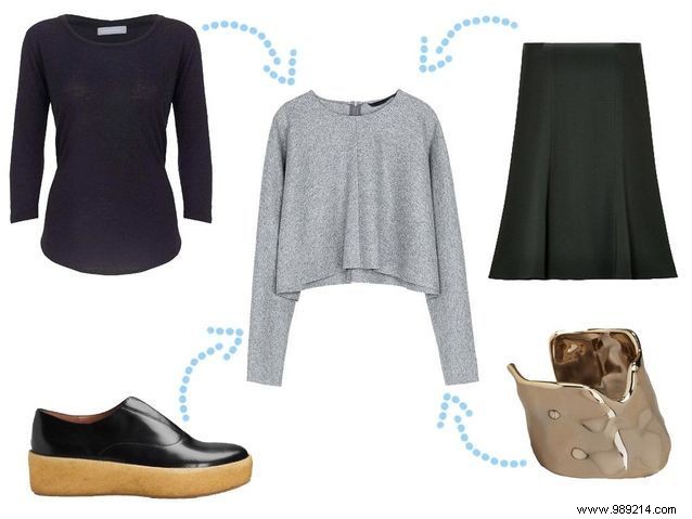 How do you wear cropped tops in winter? 