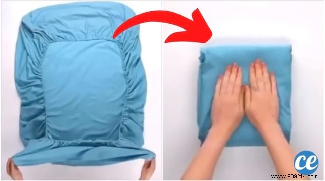 The Tip To Fold A Fitted Sheet Easily Even When You Are All Alone. 