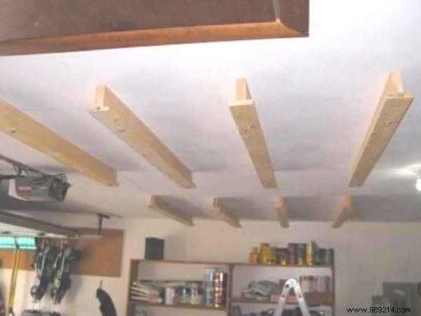 Garage:How To Make Ceiling Storage To SAVE Space. 