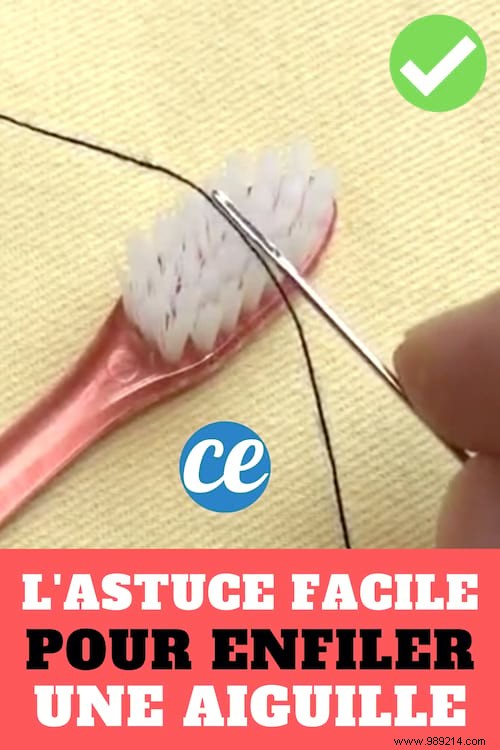 Magical ! The Tip For Threading A Needle With A Toothbrush. 