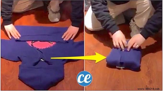 How To Fold A Hoodie To Save Space In Your Closet. 