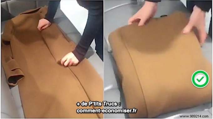 How To Fold A Coat Into A Suitcase WITHOUT Wrinkling It. 