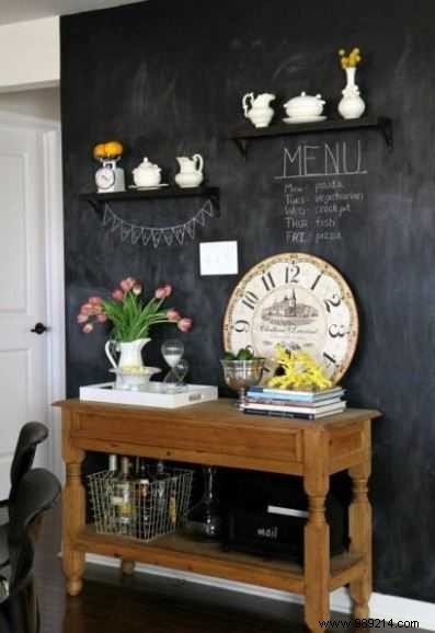 DIY Decoration Idea:A Bistro Blackboard In My Kitchen. 