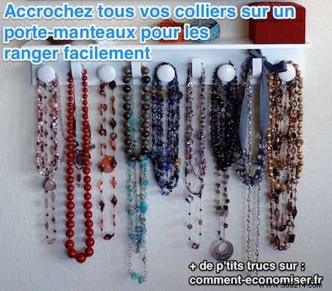 A Great Storage Idea For Your Necklaces. 