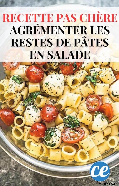 Inexpensive Recipe:Decorate leftover pasta in a salad. 