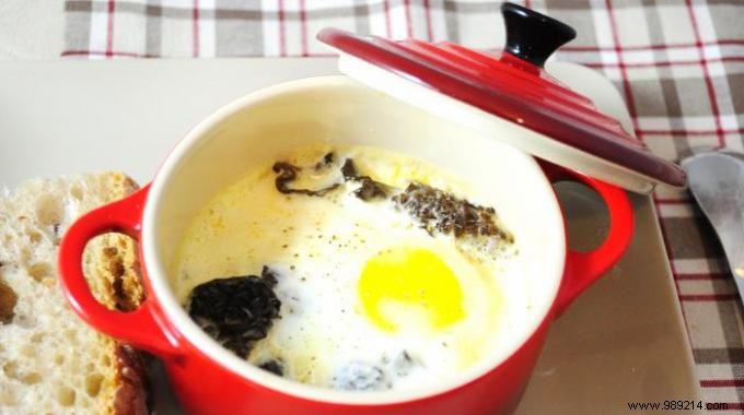 Good and Cheap:Cocotte Eggs with Bacon. 