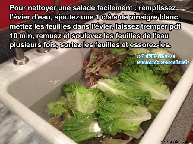 How to clean a salad easily. 