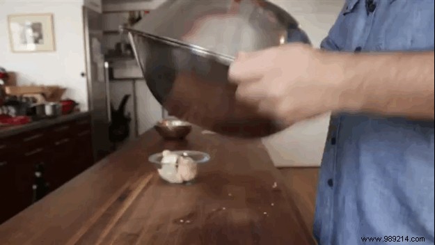 Now you know how to peel multiple cloves of garlic at the same time. 