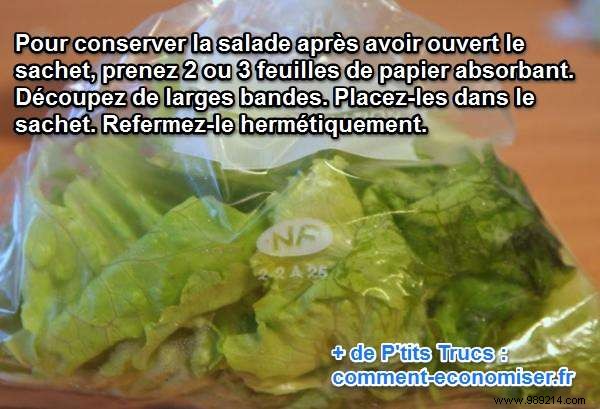 The Very Simple Tip to Preserve Salad in a Bag for Longer. 