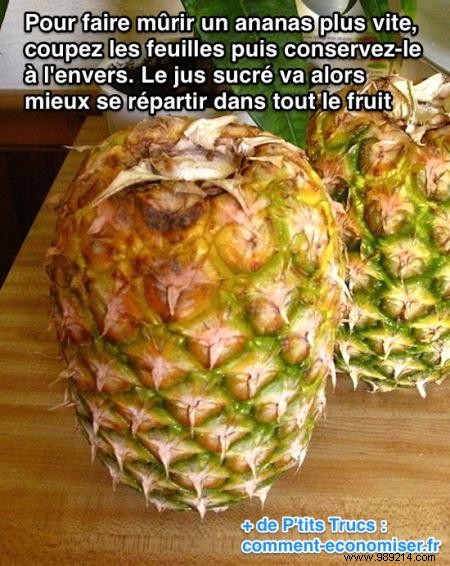 The Tip To Ripen A Pineapple Quickly. 