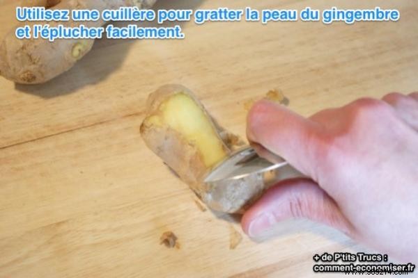 The Very Simple Trick To Peel Ginger Easily. 