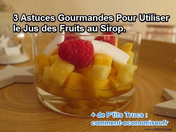 3 Gourmet Tips for Using Fruit Juice in Syrup. 
