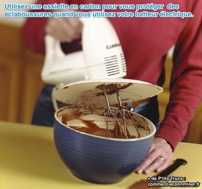The Tip To Stop Getting Dirty By Using An Electric Mixer Properly. 