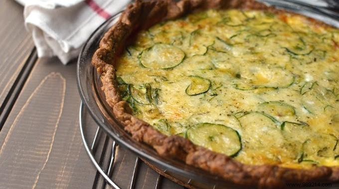 A Delicious Zucchini, Onion and Goat Cheese Quiche, which Costs 3 Times Nothing. 