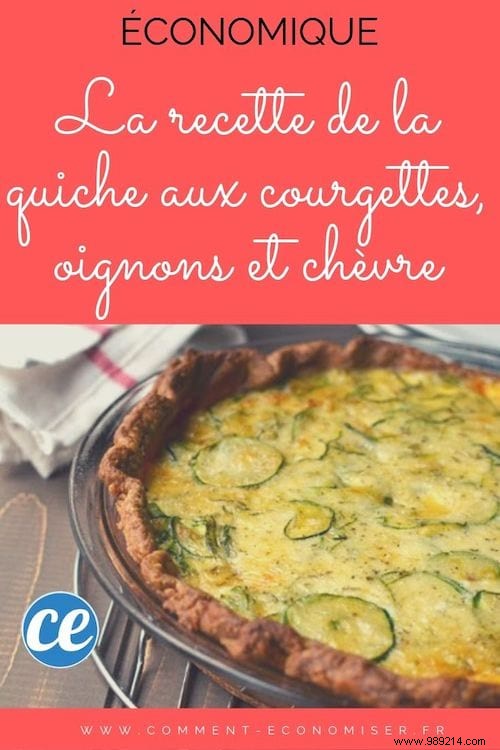 A Delicious Zucchini, Onion and Goat Cheese Quiche, which Costs 3 Times Nothing. 