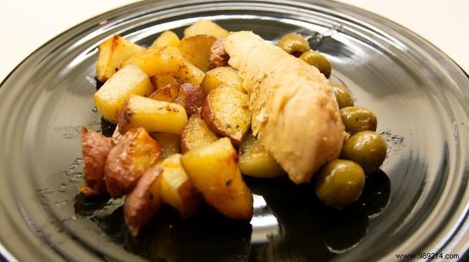 My Quick and Smart Recipe:Chicken with Olives in the Microwave! 