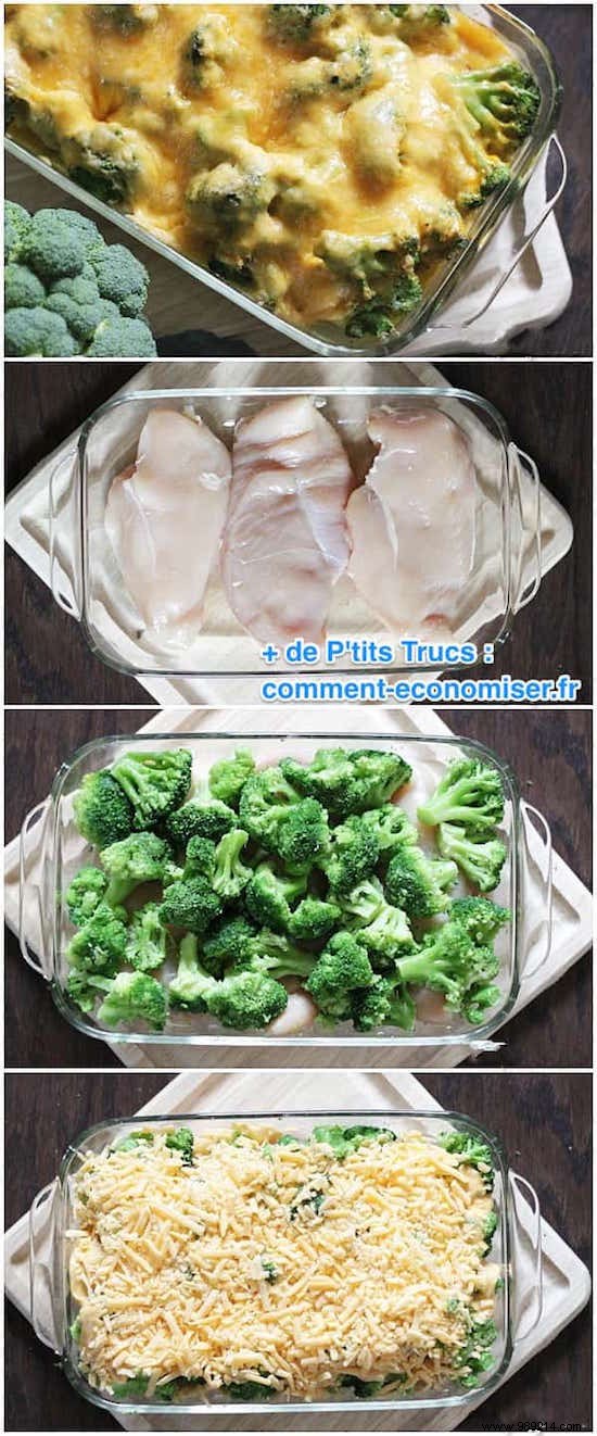 Easy and Quick Recipe:Chicken and Broccoli Cheese Gratin. 