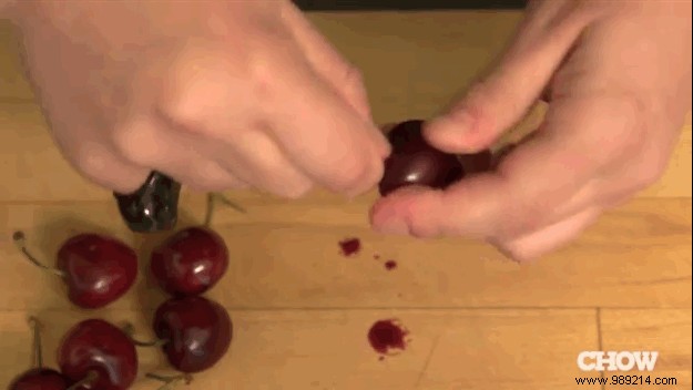 The Perfect Trick For Pitting Cherries. 