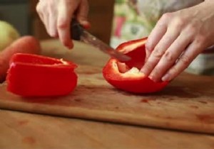 The Chef s Tip for Cutting Peppers Quickly. 