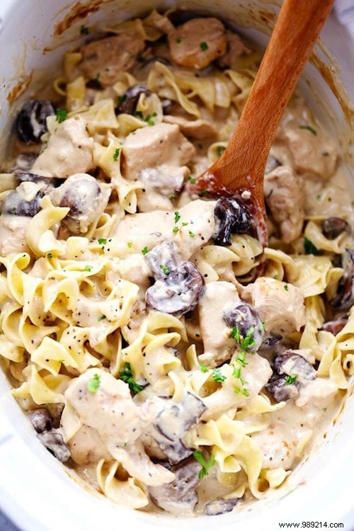 Delicious and Easy to Make:Slow Cooker Chicken Stroganoff Recipe. 