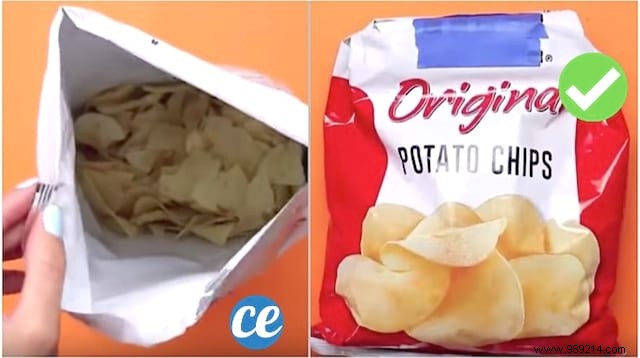 How To Reseal A Packet Of Chips Hermetically (WITHOUT Using Tongs). 