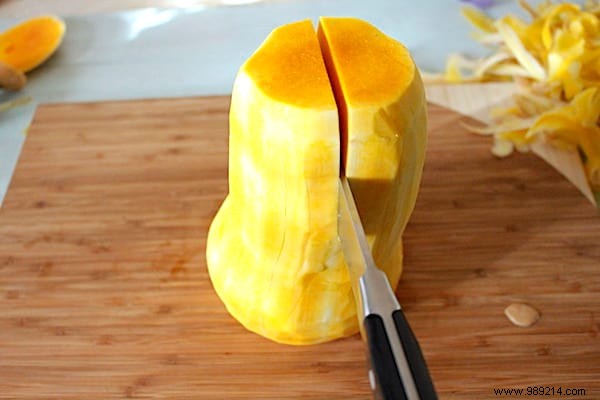 The Tip To Cut A Butternut Squash Into Cubes EASILY. 