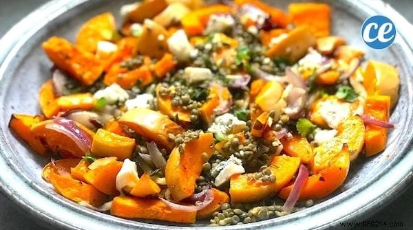 Roasted Butternut Squash with Lentils &Gorgonzola:An Easy &Delicious Recipe. 