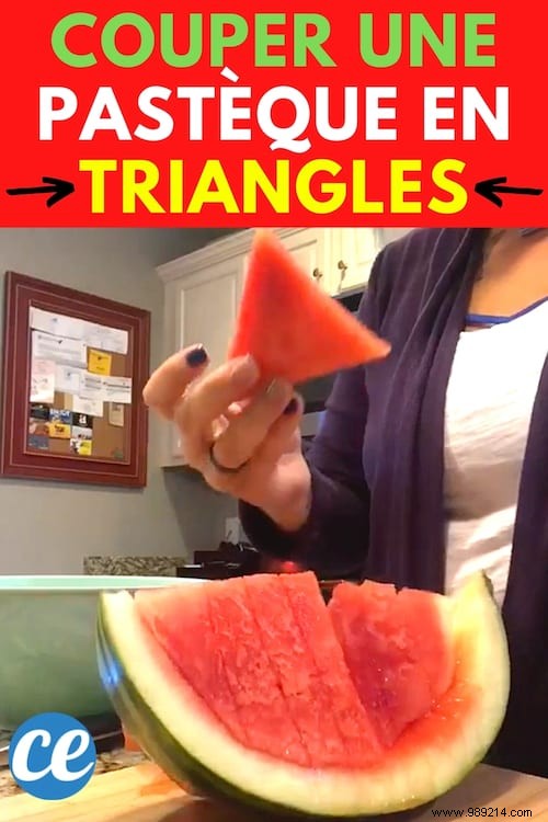 The Tip To Cut A Watermelon Into Triangles In 30 Secs Chrono. 
