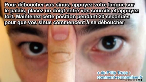 Unclog Your Sinuses in 20 Seconds With Your Tongue and Your Finger. 