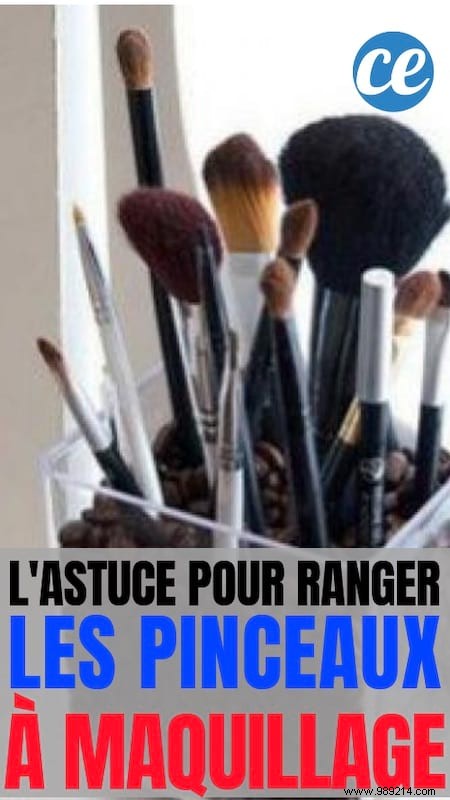 The tip for storing your makeup brushes neatly. 