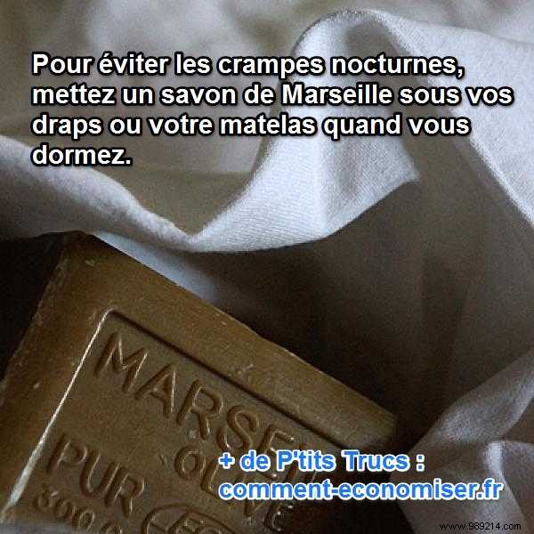 A Treatment Against Night Cramps With Marseille Soap. 