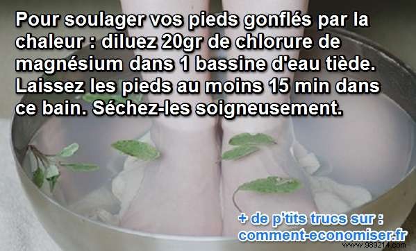 The Natural Remedy To Relieve Heat Swollen Feet. 