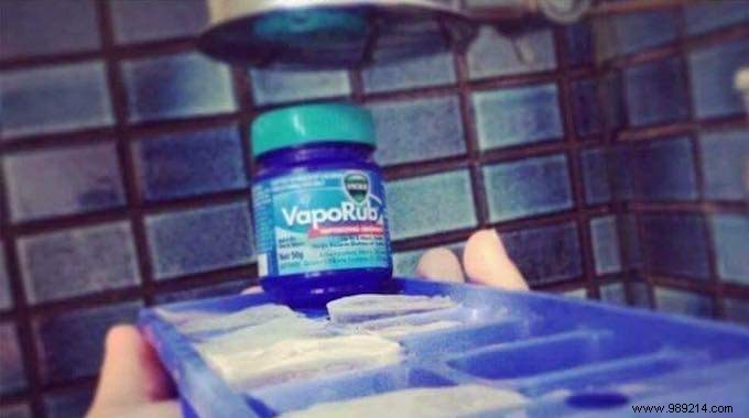 Use These Vicks Ice Cubes To Clear Your Nose In The Shower. 