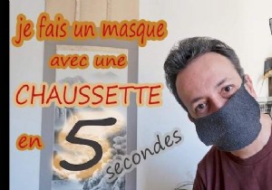 How I Make A Mask With A Sock In 5 Seconds. 