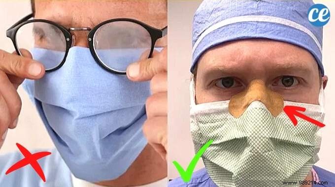 Wearing a Mask:A Surgeon s Tip to Avoid Fogging Your Glasses. 