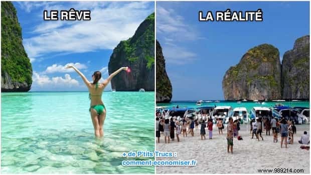 Between Dreams and Reality:19 Vacation Photos That Show the Difference. 