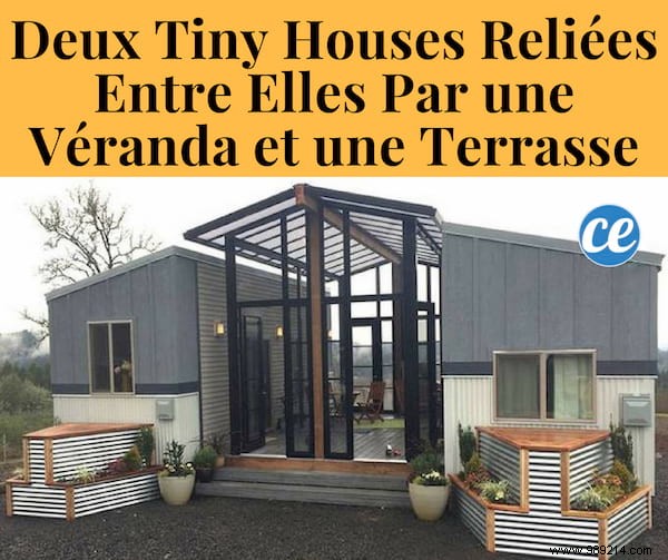 This Beautiful House Is Actually Made Up Of Two Tiny Houses Connected To Each Other By A Veranda. 