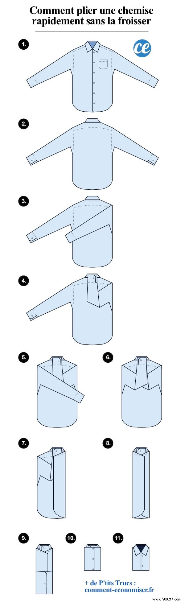 How to Fold a Shirt Quickly WITHOUT Wrinkling It. 
