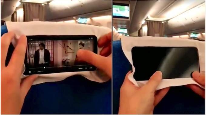 No Holder To Hold Your Phone On A Plane? Here comes the Genius Tip! 