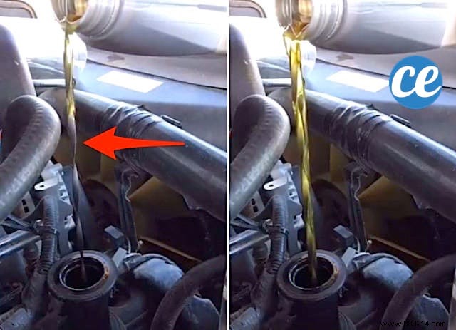How To Easily Pour Oil Into Your Engine WITHOUT A Funnel. 