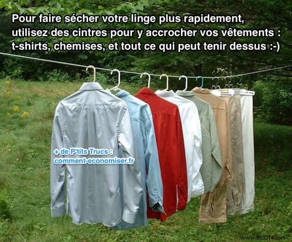 The Tip To Dry Laundry Quickly. 