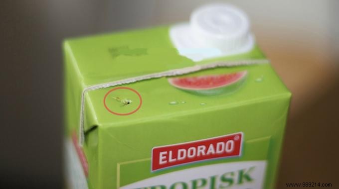 How to open a juice carton without it squirting all over the place. 
