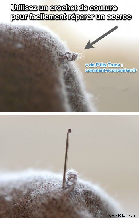 The Tip to Repair a Snag on a Sweater Easily. 