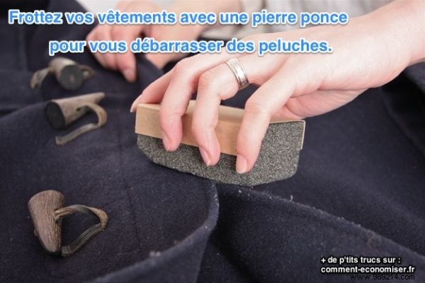 Use a Pumice Stone To Remove Lint From Clothing. 