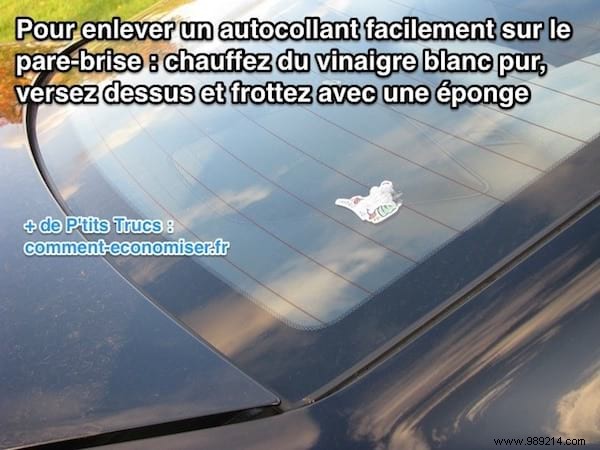 Trick to easily remove a sticker on the windshield in 1 min. 